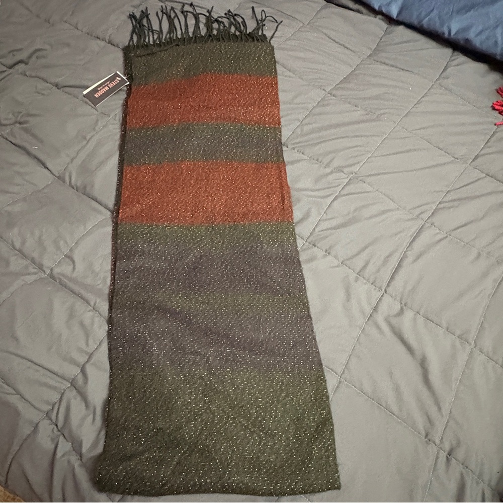 Steve Madden Fringed Multi Color Sparkle Scarf - NWT